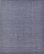 Anzaro Outdoor Rug, Navy / White Striped Performance Yarn
