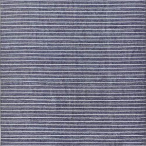 Anzaro Outdoor Rug, Navy / White Striped Performance Yarn