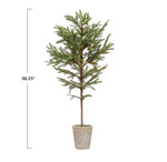 Faux Pine Tree in Distressed Terracotta Pot