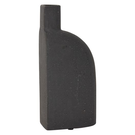 Karis Black Half Vase 4"