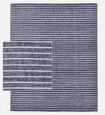 Anzaro Outdoor Rug, Navy / White Striped Performance Yarn