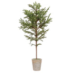 Faux Pine Tree in Distressed Terracotta Pot