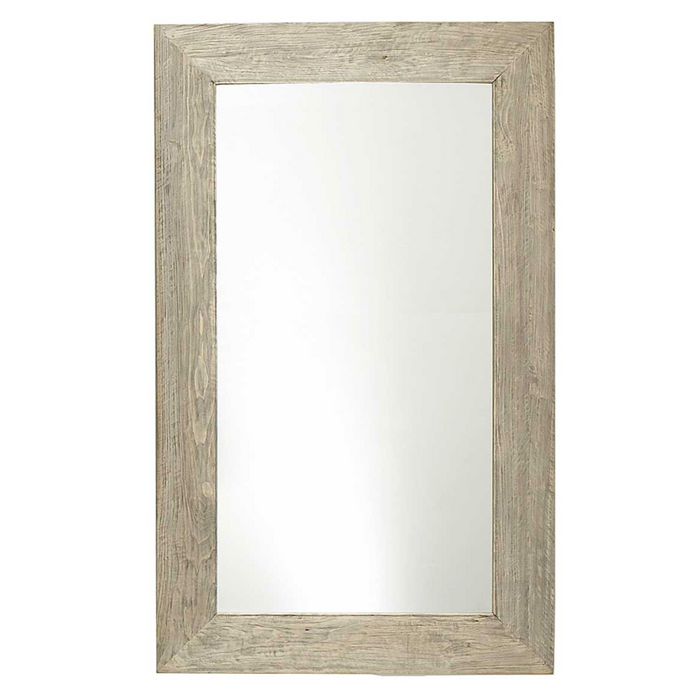 Reclaimed Elm Mirror, Light Elm. 43"L x 2"W x 71"H