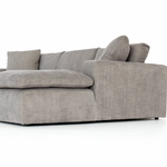 Plume Sectional 2-Piece- Grey, 106"