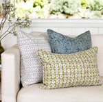 Nagari Chalk Linen Cushion, 20" x 20"