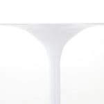 Tulip Side Table, White Aluminum