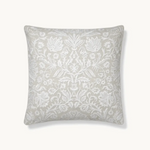 Floral Pillow Cover, White