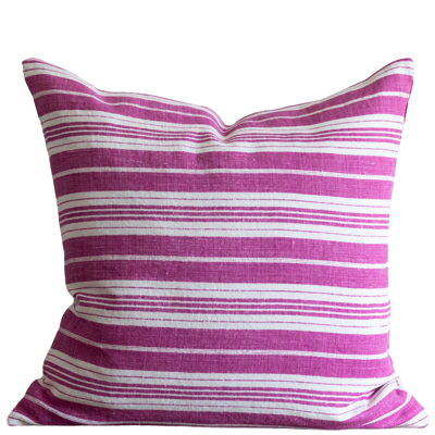 Emma Stripe Pillow - Pink, 22" x 22"