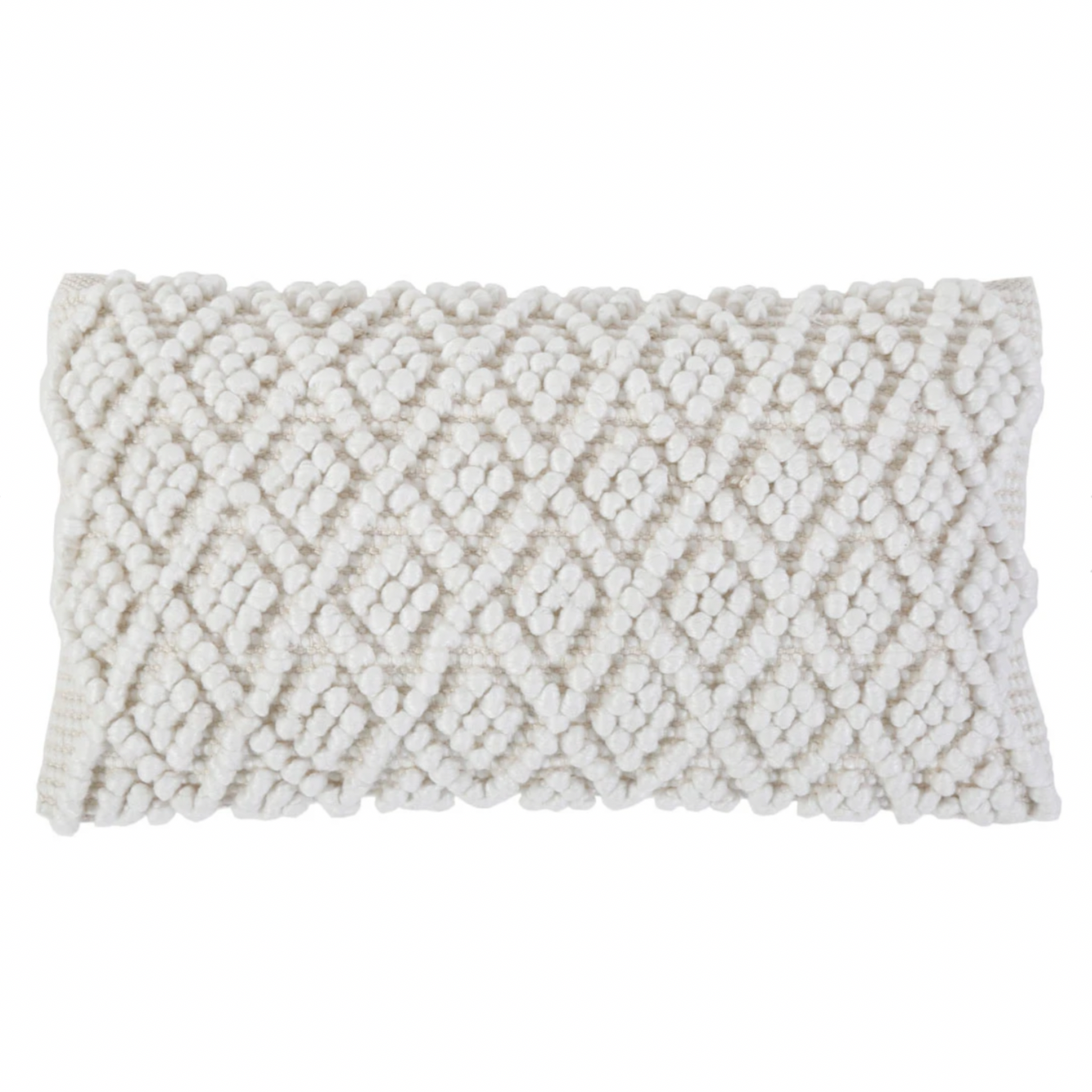 Coco Hand Woven Pillow, Ivory