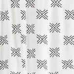 Arrow Shower Curtain, White/Black