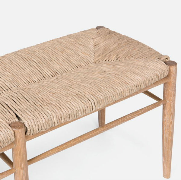 Colwyn 68" Bench-Cerused White Oak