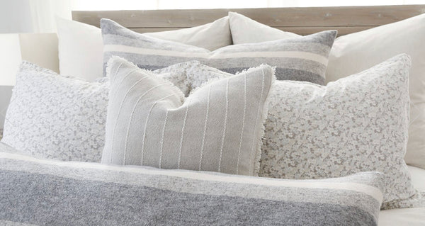 Henley Hand Woven Pillow, Sky