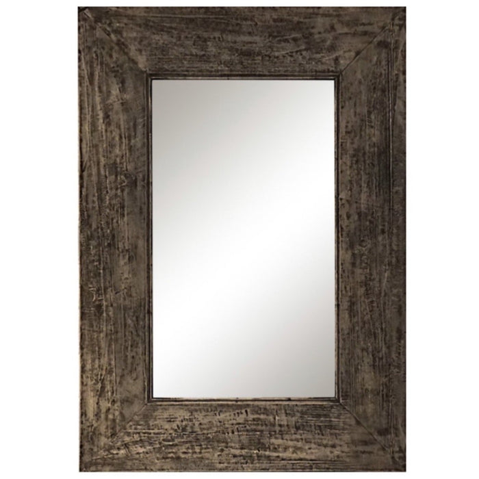 Reclaimed Elm Mirror-Old Grain, 30"L x 2"W x 42"H