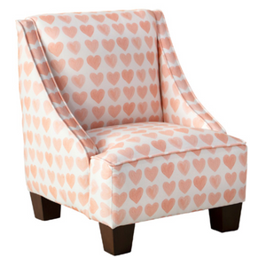 Lily Kids Chair, Hearts Peach