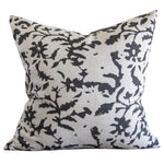 Sienna on Natural Pillow - Black, 22" x  22"