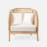Ismael Lounge Chair, Natural Rattan