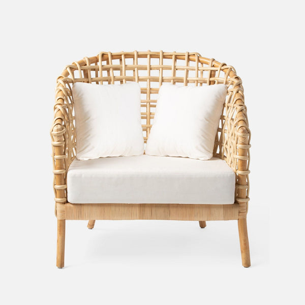 Ismael Lounge Chair, Natural Rattan