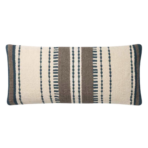 P1132 MH Blue/Natural, 12" x 27", Magnolia Home by Joanna Gaines × Loloi