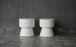 Ismaya Stool, Opaque White Finish