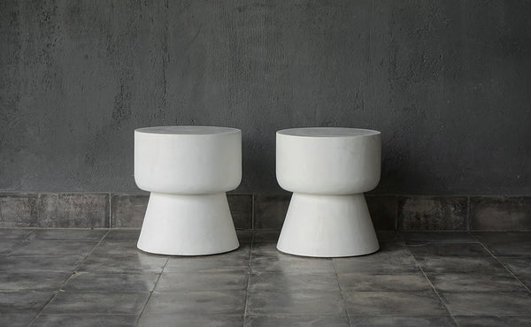 Ismaya Stool, Opaque White Finish