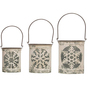 Metal Lanterns with Snowflake