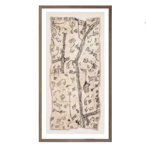 Bark Cloth I - Natural, 15" x 28"