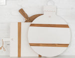 White Mod Ornament Charcuterie Board, 2 Sizes