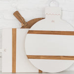 White Mod Ornament Charcuterie Board, 2 Sizes