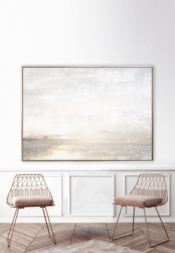 Aurora on the Lake II - Framed Canvas, 71"W x 51"H