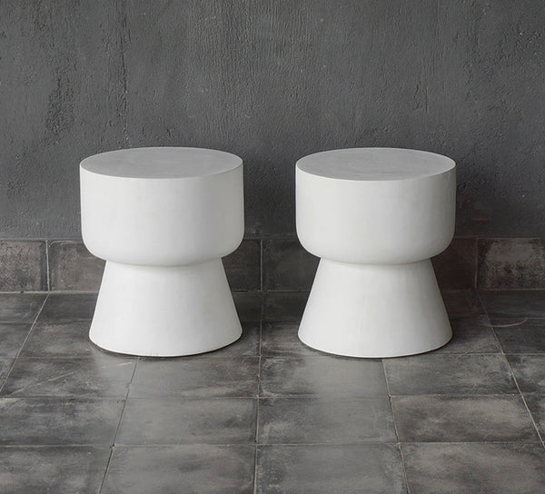 Ismaya Stool, Opaque White Finish