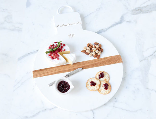 White Mod Ornament Charcuterie Board, 2 Sizes