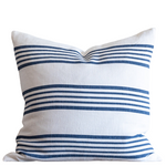 Light Runway Pillow - Denim Blue, 22" x 22"