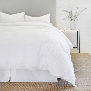 Parker Cotton Percale Duvet Cover Set, White