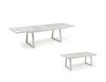 Together Extendable Dining Table - Light Grey, 79-118"L x 38"W