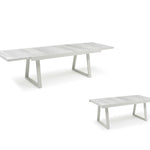 Together Extendable Dining Table - Light Grey, 79-118"L x 38"W