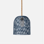 Evander Outdoor Pendant - Navy Faux Rattan, 24"D x 28"H