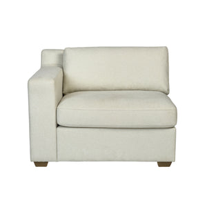 Reese Sectional (Parts)-Almond Dust Performance Fabric & French Oak