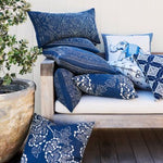 Peony Dark - Denim Blue, 22" x 22"