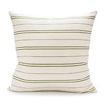Hudson Stripe Light Pillow - Grass, 22" x 22"
