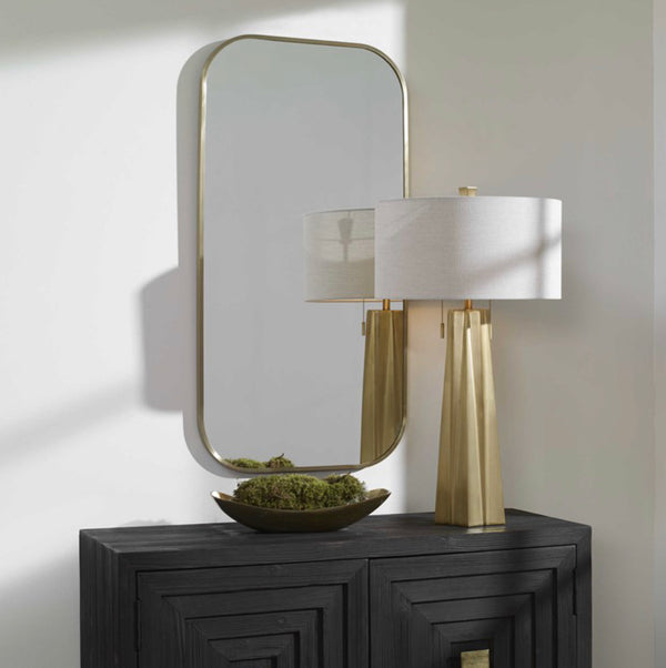 Taft Mirror - Brass, 21"W x 1"D x 41"H