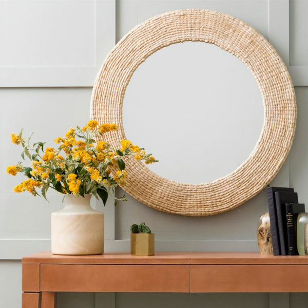 Amani Round Mirror, 36"D