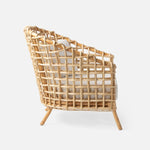 Ismael Lounge Chair, Natural Rattan