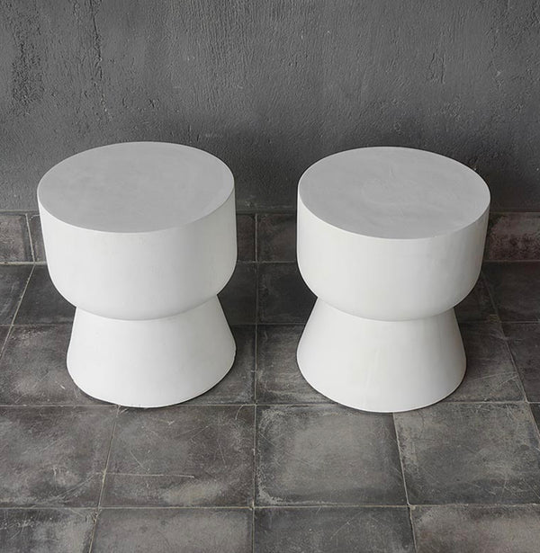 Ismaya Stool, Opaque White Finish