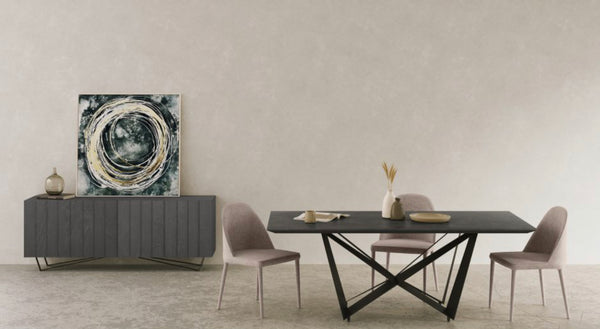 Burton Fabric Dining Chair Light Grey
