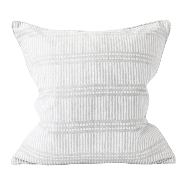 Dash Dot Chalk Linen Cushion, 22" x 22"
