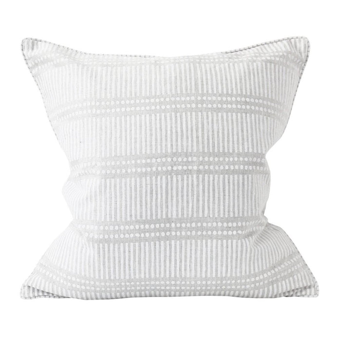 Dash Dot Chalk Linen Cushion, 22" x 22"