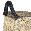 Woven Stripes Basket, Black & Brown, 2 Sizes