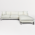 Britton Sectional 112.5" Right Facing Chaise, Subtle Dove Performance Fabric
