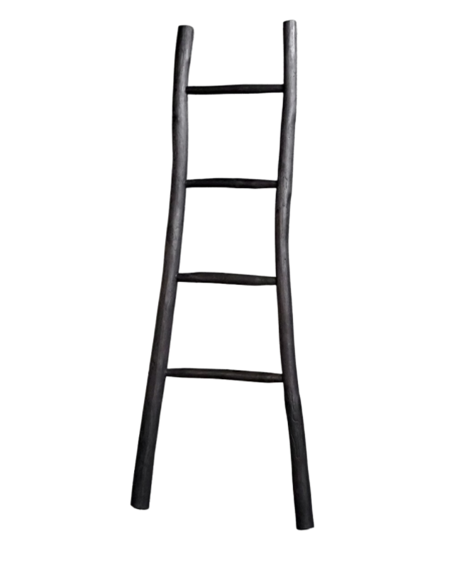 Teak Towel Ladder - Charcoal, 2 Sizes