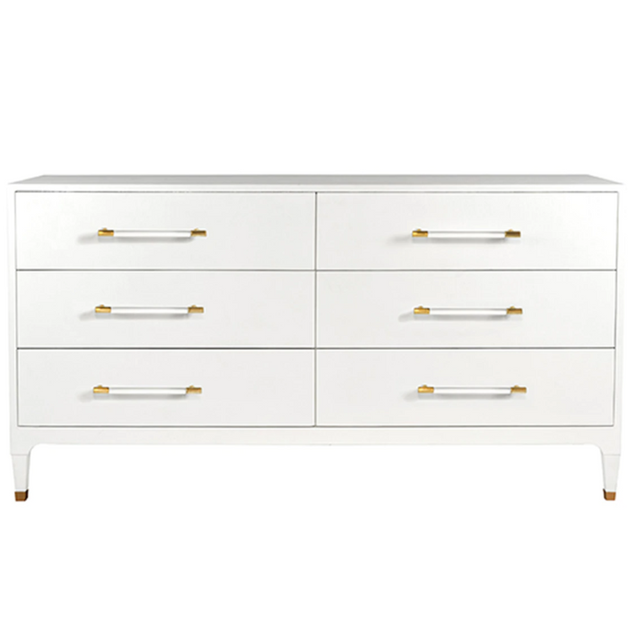 Maren 6-Drawer Chest, White